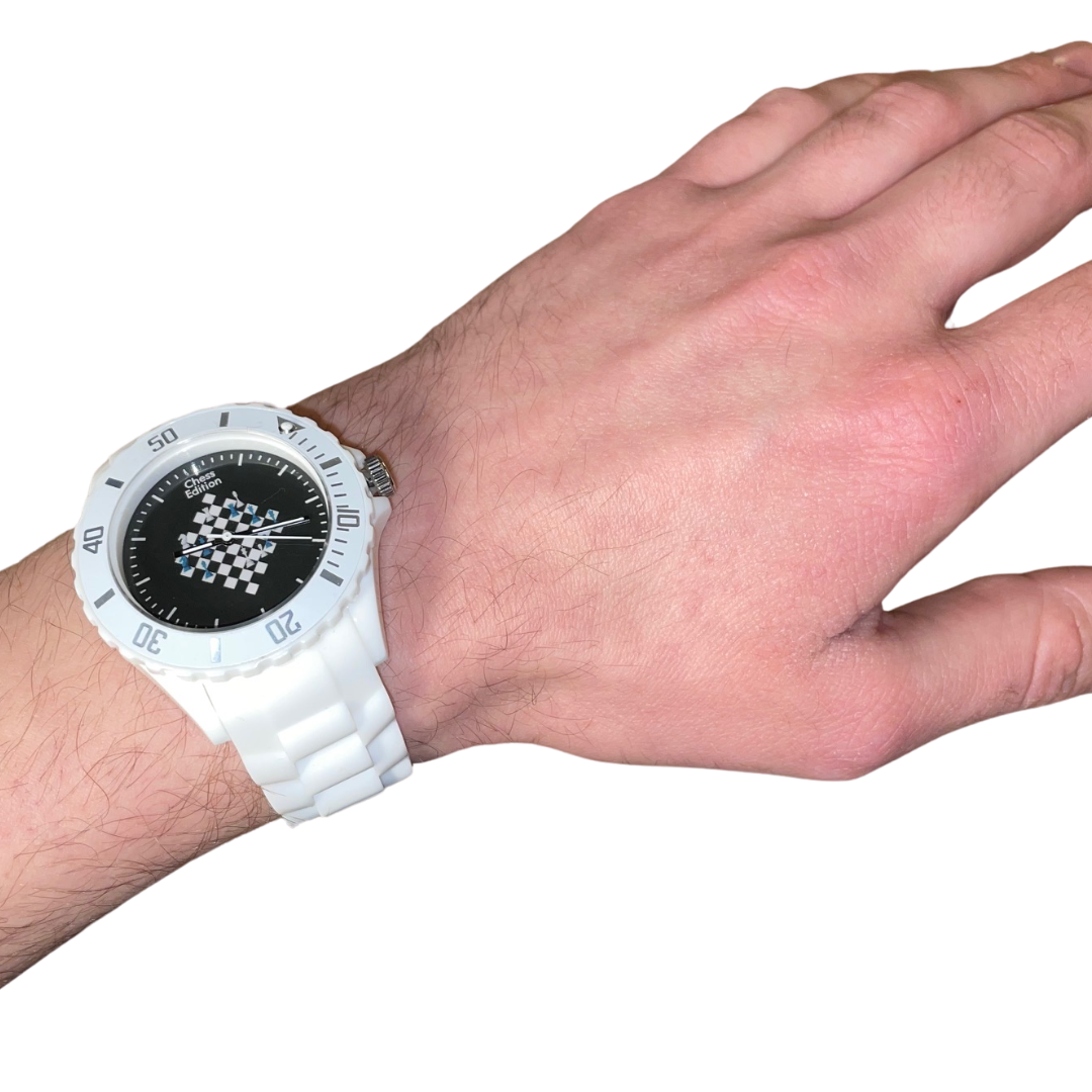 Armbåndsur med skakmotiv